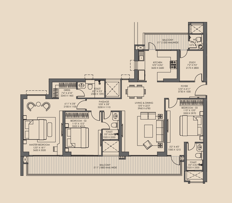 3 BHK Type 3